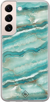 Casimoda Samsung Galaxy S22 Plus siliconen hoesje - Mamer azuurblauw