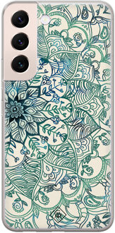 Casimoda Samsung Galaxy S22 Plus siliconen hoesje - Mandala blauw