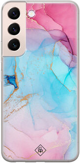 Casimoda Samsung Galaxy S22 Plus siliconen hoesje - Marble colorbomb Multi