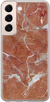 Casimoda Samsung Galaxy S22 Plus siliconen hoesje - Marble sunkissed Rood