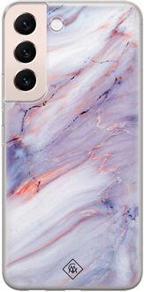 Casimoda Samsung Galaxy S22 Plus siliconen hoesje - Marmer paars