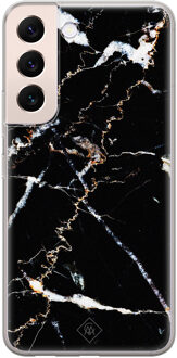 Casimoda Samsung Galaxy S22 Plus siliconen hoesje - Marmer zwart