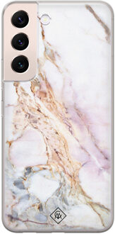 Casimoda Samsung Galaxy S22 Plus siliconen hoesje - Parelmoer marmer Multi