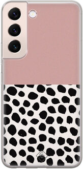 Casimoda Samsung Galaxy S22 Plus siliconen hoesje - Pink dots Roze