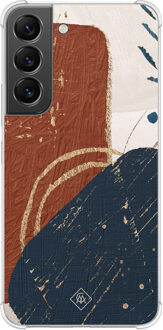 Casimoda Samsung Galaxy S22 shockproof hoesje - Abstract terracotta Multi