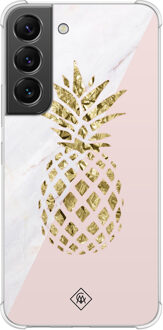 Casimoda Samsung Galaxy S22 shockproof hoesje - Ananas Roze