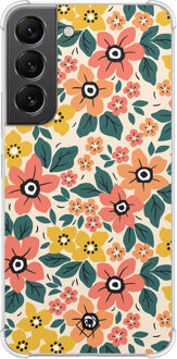 Casimoda Samsung Galaxy S22 shockproof hoesje - Blossom Multi