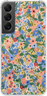 Casimoda Samsung Galaxy S22 shockproof hoesje - Blue gardens Blauw