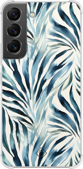 Casimoda Samsung Galaxy S22 shockproof hoesje - Japandi waves Blauw