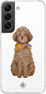 Casimoda Samsung Galaxy S22 shockproof hoesje - Labradoodle Bruin/beige