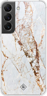Casimoda Samsung Galaxy S22 shockproof hoesje - Marmer goud Goudkleurig