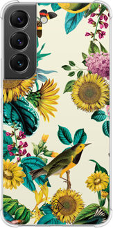 Casimoda Samsung Galaxy S22 shockproof hoesje - Sunflowers Mint
