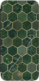 Casimoda Samsung Galaxy S23 FE flipcase - Green cubes Groen