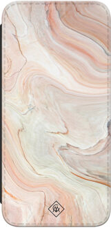 Casimoda Samsung Galaxy S23 FE flipcase - Marmer waves Bruin/beige