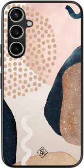 Casimoda Samsung Galaxy S23 FE hoesje - Abstract dots Bruin/beige