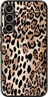 Casimoda Samsung Galaxy S23 FE hoesje - Golden wildcat Zwart