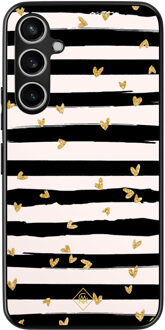 Casimoda Samsung Galaxy S23 FE hoesje - Hart streepjes Groen