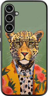 Casimoda Samsung Galaxy S23 FE hoesje - Luipaard hipster Groen
