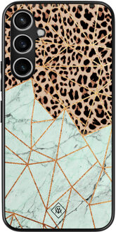 Casimoda Samsung Galaxy S23 FE hoesje - Luipaard marmer mint