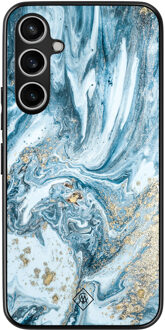 Casimoda Samsung Galaxy S23 FE hoesje - Marble sea Blauw