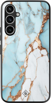 Casimoda Samsung Galaxy S23 FE hoesje - Marmer lichtblauw