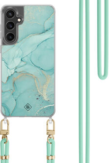Casimoda Samsung Galaxy S23 FE hoesje met mint koord - Touch of mint