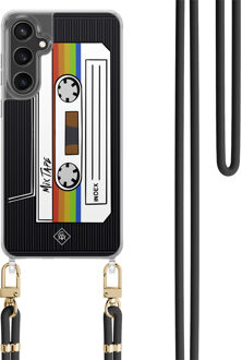 Casimoda Samsung Galaxy S23 FE hoesje met zwart koord - Cassette mixtape