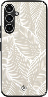 Casimoda Samsung Galaxy S23 FE hoesje - Palmy leaves beige Bruin/beige