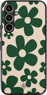 Casimoda Samsung Galaxy S23 FE hoesje - Retro flowers groen