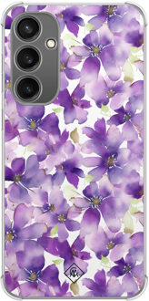 Casimoda Samsung Galaxy S23 FE shockproof hoesje - Floral violet Paars