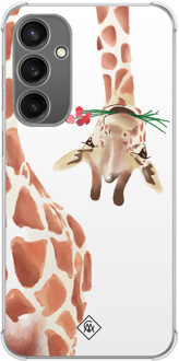 Casimoda Samsung Galaxy S23 FE shockproof hoesje - Giraffe Bruin/beige