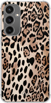 Casimoda Samsung Galaxy S23 FE shockproof hoesje - Golden wildcat Bruin/beige