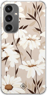 Casimoda Samsung Galaxy S23 FE shockproof hoesje - In bloom Bruin/beige