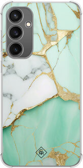 Casimoda Samsung Galaxy S23 FE shockproof hoesje - Marmer mintgroen