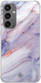 Casimoda Samsung Galaxy S23 FE shockproof hoesje - Marmer paars Roze