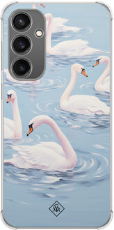 Casimoda Samsung Galaxy S23 FE shockproof hoesje - Zwanen Blauw