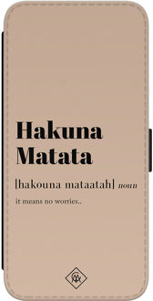 Casimoda Samsung Galaxy S23 flipcase - Hakuna Matata Bruin/beige