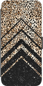 Casimoda Samsung Galaxy S23 flipcase - Luipaard chevron Bruin/beige