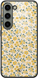Casimoda Samsung Galaxy S23 glazen hardcase - Yellow garden Geel