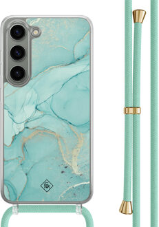 Casimoda Samsung Galaxy S23 hoesje met mint koord - Touch of mint