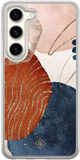 Casimoda Samsung Galaxy S23 hybride hoesje - Abstract terracotta Multi