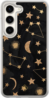 Casimoda Samsung Galaxy S23 hybride hoesje - Counting the stars Goudkleurig
