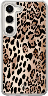 Casimoda Samsung Galaxy S23 hybride hoesje - Golden wildcat Bruin/beige