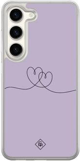 Casimoda Samsung Galaxy S23 hybride hoesje - Hart lila Paars