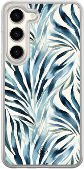 Casimoda Samsung Galaxy S23 hybride hoesje - Japandi waves Blauw