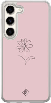 Casimoda Samsung Galaxy S23 hybride hoesje - Madeliefje Paars