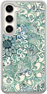 Casimoda Samsung Galaxy S23 hybride hoesje - Mandala blauw