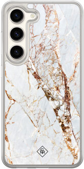 Casimoda Samsung Galaxy S23 hybride hoesje - Marmer goud Goudkleurig