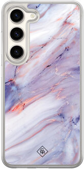 Casimoda Samsung Galaxy S23 hybride hoesje - Marmer paars