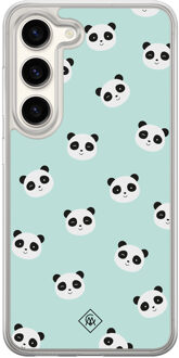 Casimoda Samsung Galaxy S23 hybride hoesje - Panda print Mint